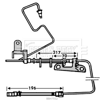 BORG & BECK Pidurivoolik BBH7552